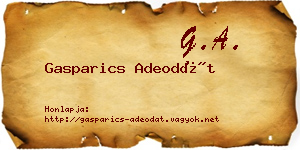 Gasparics Adeodát névjegykártya